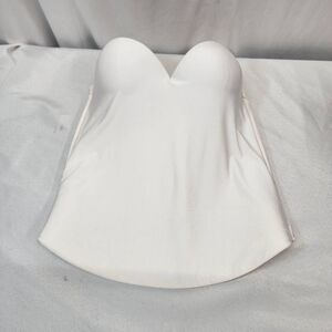 Davids Bridal Size 38B Smooth Seamless Long line Bra STYLE# 7643 White Bustier